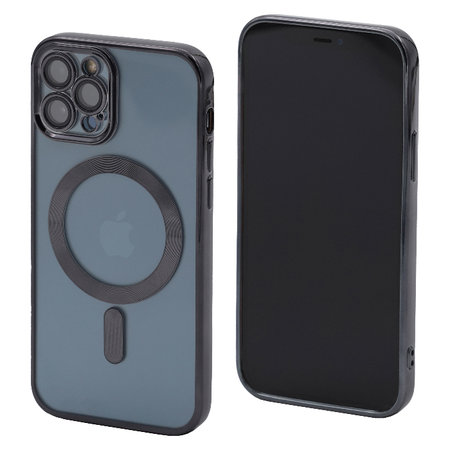 Θήκη Crystal s MagSafe για iPhone 12 Pro | Μαύρο | Black | FixPremium