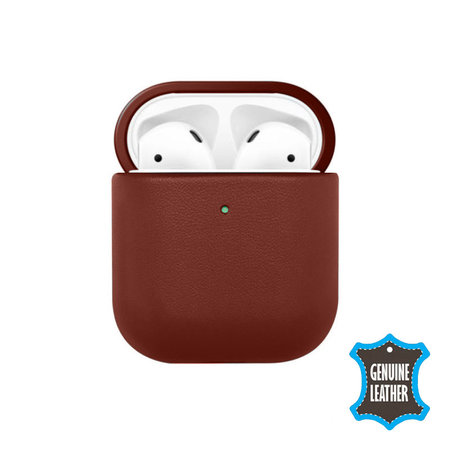Δερμάτινη Θήκη για AirPods 1 & 2, Καστανός, Brown, FixPremium