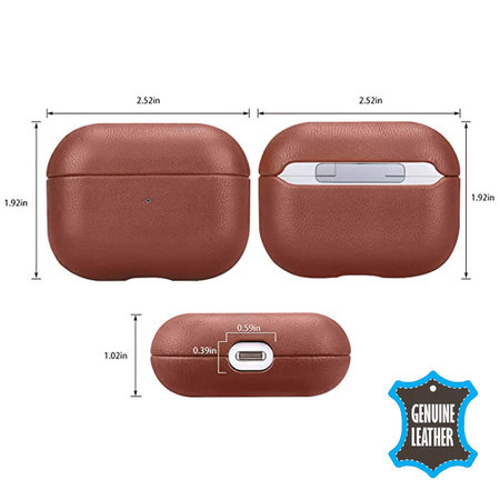 Δερμάτινη Θήκη για AirPods 3, Καστανός, Brown, FixPremium