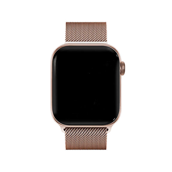Λουράκι Milanese Loop για Apple Watch | 42mm | 44mm | 45mm | 49mm | Ροζ Χρυσό | Rose Gold | FixPremium