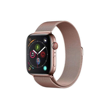 Λουράκι Milanese Loop για Apple Watch | 42mm | 44mm | 45mm | 49mm | Ροζ Χρυσό | Rose Gold | FixPremium