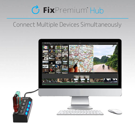 USB Hub με Διακόπτη Ισχύος για 4 Θύρες USB | Μαύρο | Black | FixPremium