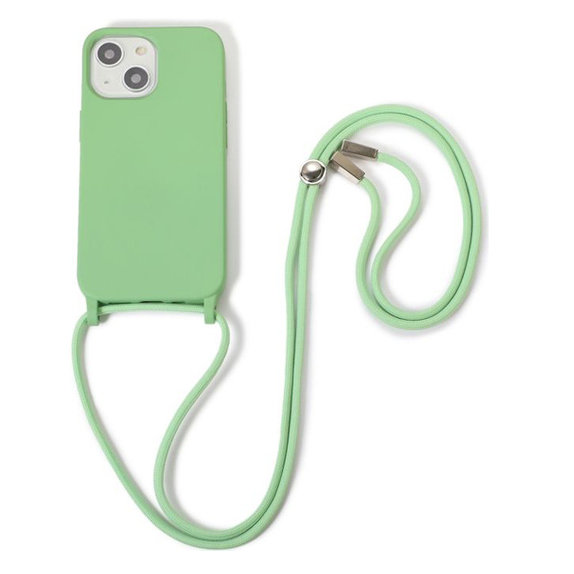 Θήκη σιλικόνης με Σχοινί για iPhone 14 Plus, Πράσινο, Green, FixPremium