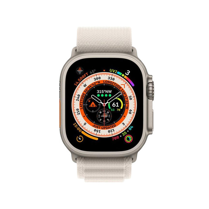Λουράκι Alpine Loop για Apple Watch | 38mm | 40mm | 41mm | Λευκό του Άστρου | Starlight | FixPremium