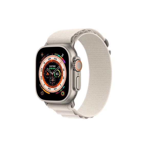 Λουράκι Alpine Loop για Apple Watch | 38mm | 40mm | 41mm | Λευκό του Άστρου | Starlight | FixPremium
