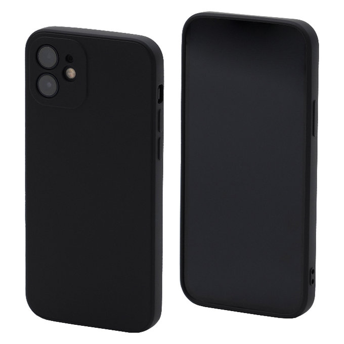 Θήκη Rubber για iPhone 12 & 12 Pro | Μαύρο | Black | FixPremium