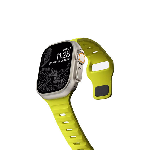 Σιλικόνης Αθλητικό Λουράκι για Apple Watch | 38mm | 40mm | 41mm | Tartrazine | FixPremium