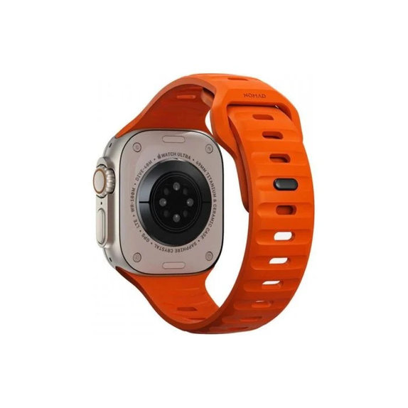 Σιλικόνης Αθλητικό Λουράκι για Apple Watch | 42mm | 44mm | 45mm | 49mm | Πορτοκάλι | Orange | FixPremium