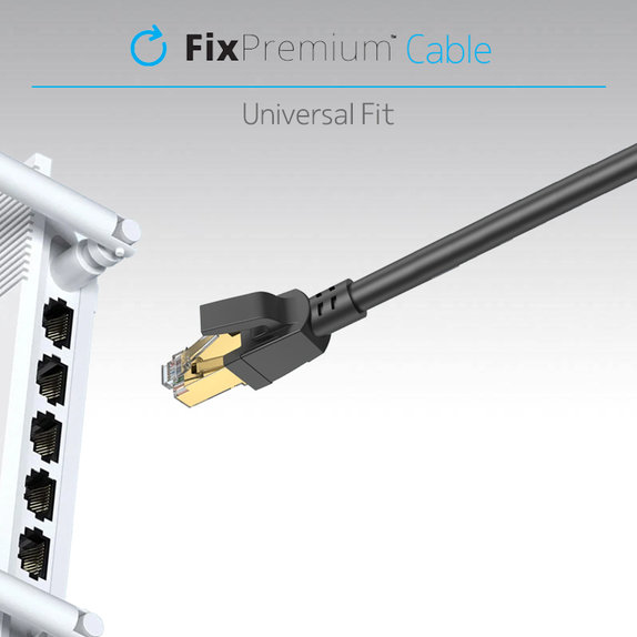 Καλώδιο Ethernet - RJ45 / RJ45 (1m) | Μαύρο | Black | FixPremium