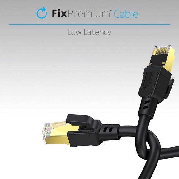 Καλώδιο Ethernet - RJ45 / RJ45 (1m) | Μαύρο | Black | FixPremium