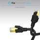 Καλώδιο Ethernet - RJ45 / RJ45 (1m) | Μαύρο | Black | FixPremium