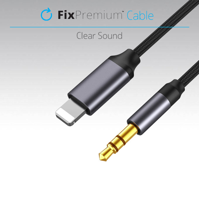 Καλώδιο Lightning / Jack 3.5mm (1m) | Μαύρο | Black | FixPremium