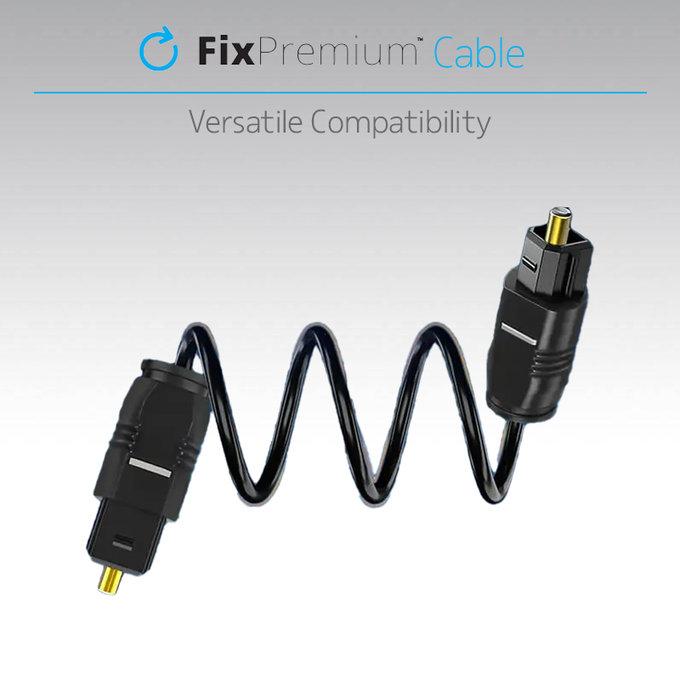 Καλώδιο Ήχου Οπτικό (2m), Μαύρο | Black | FixPremium