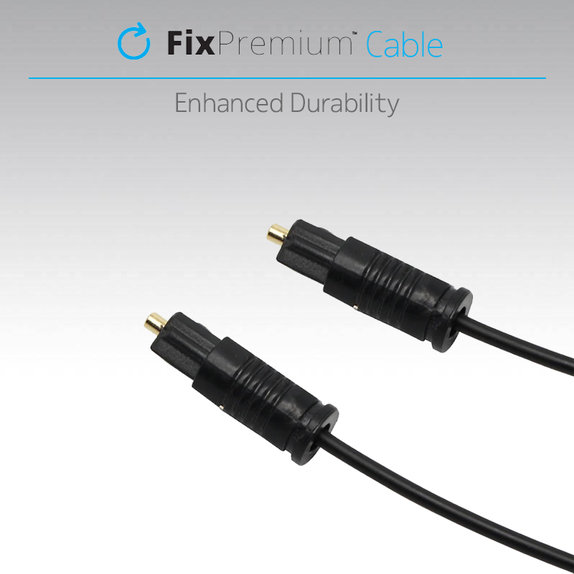 Καλώδιο Ήχου Οπτικό (2m), Μαύρο | Black | FixPremium