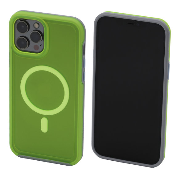 Διαγραφή θήκης με MagSafe για iPhone 12 Pro Max, Neon Green, FixPremium