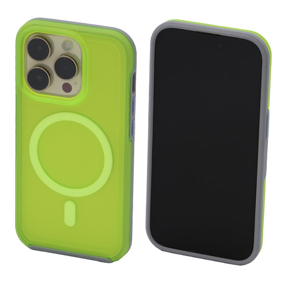 Διαγραφή θήκης με MagSafe για iPhone 14 Pro, Νεον Πράσινο, Neon Green, FixPremium