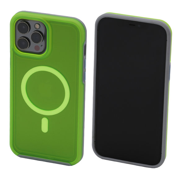 Διαγραφή θήκης με MagSafe για iPhone 14 Pro Max, Neon Green, FixPremium