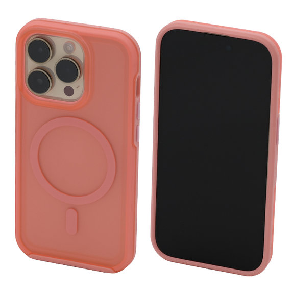 Διαγραφή θήκης με MagSafe για iPhone 14 Pro, Peach Pink, FixPremium