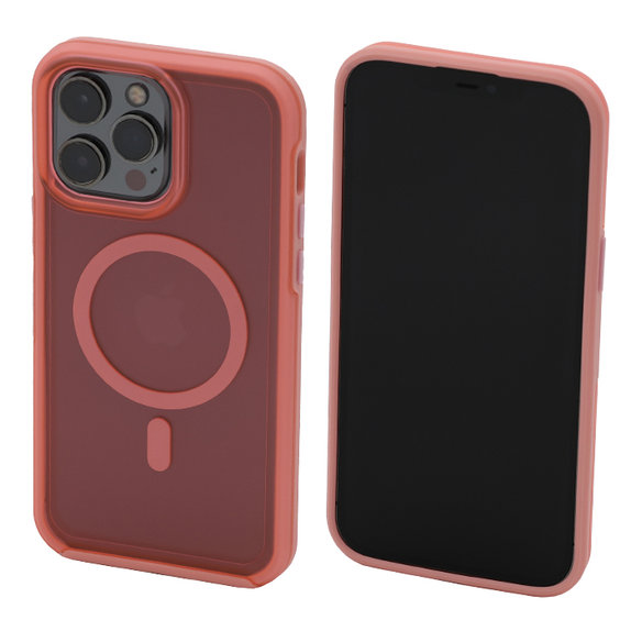 Διαγραφή θήκης με MagSafe για iPhone 14 Pro Max, Peach Pink, FixPremium