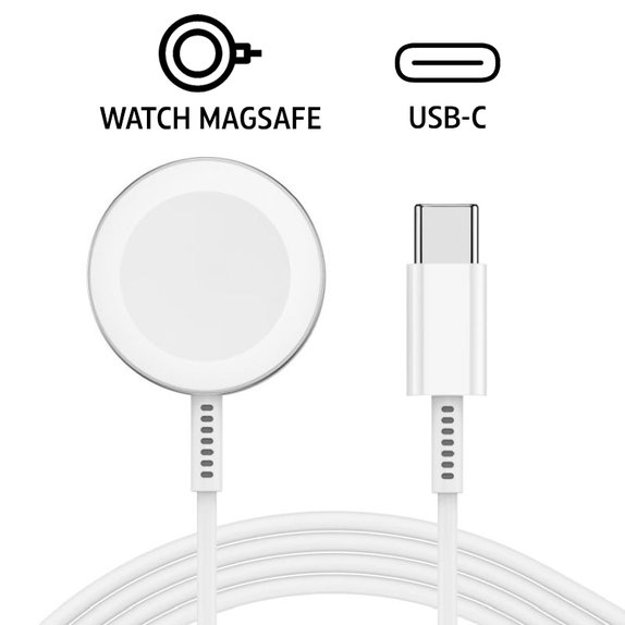 Μαγνητικός γρήγορος φορτιστής για καλώδιο USB-C για Apple Watch, 1 m, πλαστικό, bulk