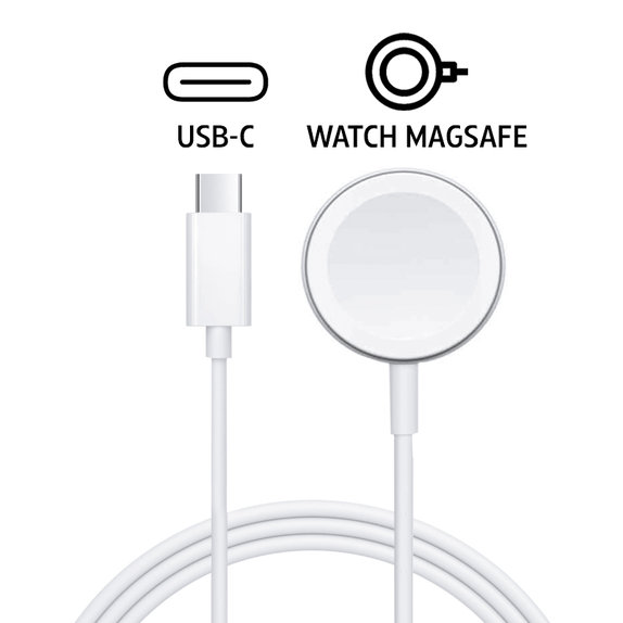 Μαγνητικός γρήγορος φορτιστής για καλώδιο USB-C για Apple Watch, 1 m, πλαστικό, bulk