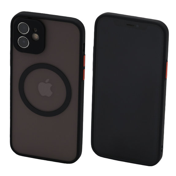 Θήκη Matte με MagSafe για iPhone 12, Μαύρο, Black, FixPremium