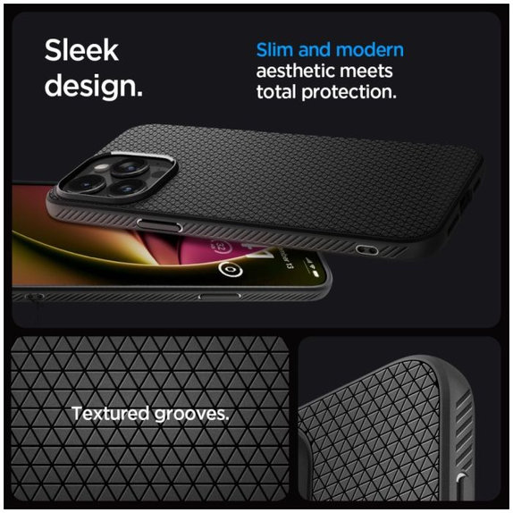 Θήκη Liquid Air για iPhone 15 Pro Max, Matte Black, Spigen