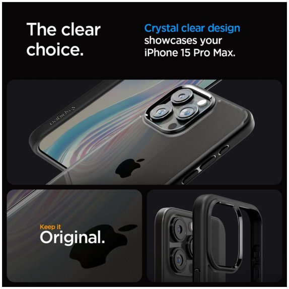 Θήκη Ultra Hybrid για iPhone 15 Pro Max, Matte Black, Spigen