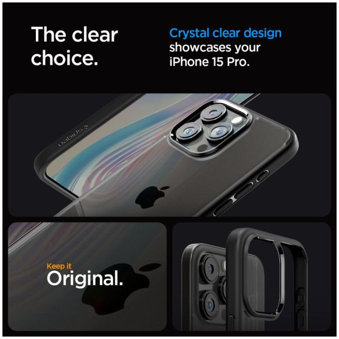 Θήκη Ultra Hybrid για iPhone 15 Pro | Matte Black | Spigen