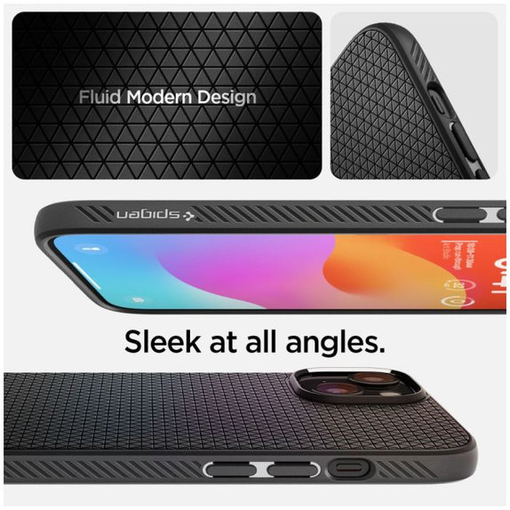 Θήκη Liquid Air για iPhone 15, Matte Black, Spigen