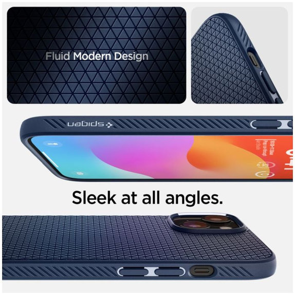 Θήκη Liquid Air για iPhone 15, Navy Blue, Spigen