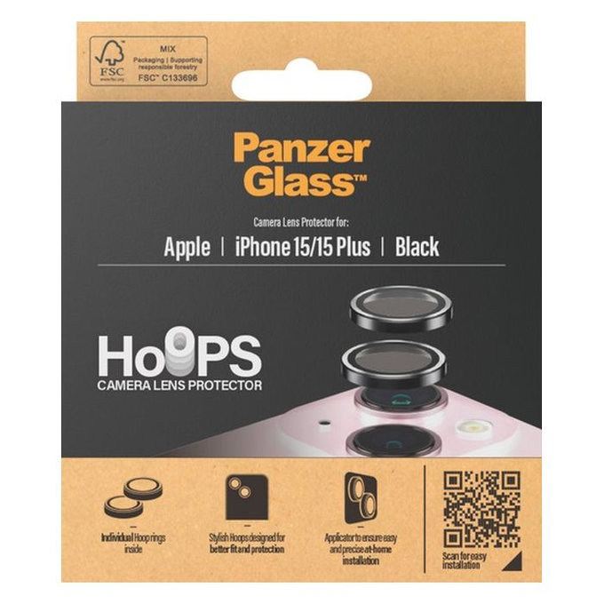 Προστατευτικό Φακού Κάμερας Hoops για iPhone 15 | 15 Plus | Transparent | PanzerGlass