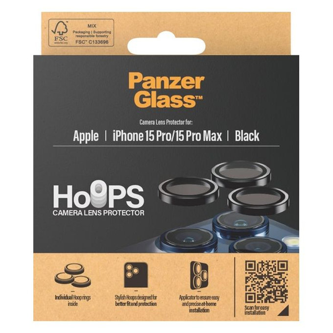 Προστατευτικό Φακού Κάμερας Hoops για iPhone 15 Pro | 15 Pro Max | Transparent | PanzerGlass