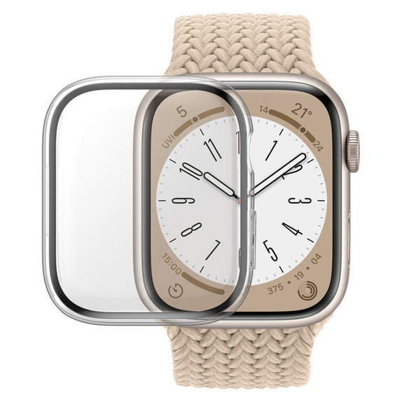 Σκληρυμένο γυαλί Full Body D3O για Apple Watch 9/8/7 45 mm, Διάφανο, PanzerGlass
