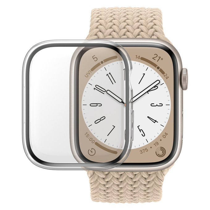 Σκληρυμένο γυαλί Full Body D3O για Apple Watch 9/8/7 45 mm, Διάφανο, PanzerGlass