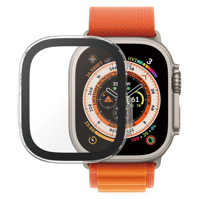 Σκληρυμένο γυαλί Full Body D3O για Apple Watch Ultra/Ultra 2, Διάφανο, PanzerGlass