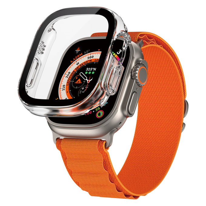 Σκληρυμένο γυαλί Full Body D3O για Apple Watch Ultra/Ultra 2, Διάφανο, PanzerGlass