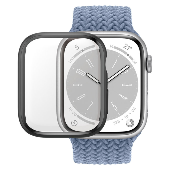 Σκληρυμένο γυαλί Full Body D3O για Apple Watch 9/8/7 41 mm, Μαύρο, PanzerGlass
