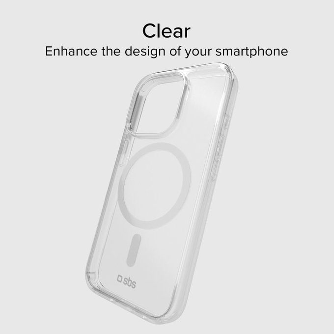 Θήκη Light Mag με MagSafe για iPhone 15 Pro, Transparent, SBS