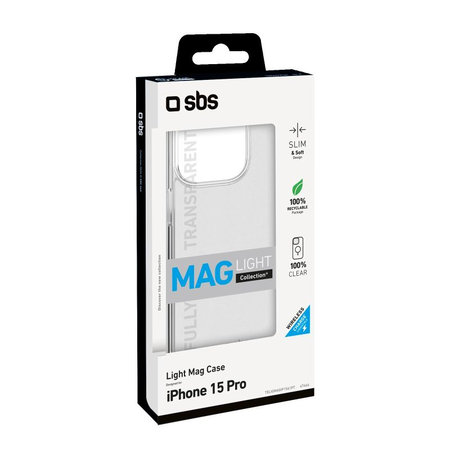 Θήκη Light Mag με MagSafe για iPhone 15 Pro, Transparent, SBS