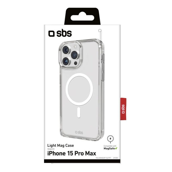 Θήκη Light Mag με MagSafe για iPhone 15 Pro Max, Transparent, SBS