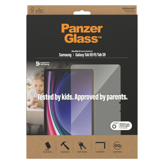 Σκληρυμένο γυαλί UWF AB για Samsung Galaxy Tab S9/S9 FE, Διάφανο, PanzerGlass