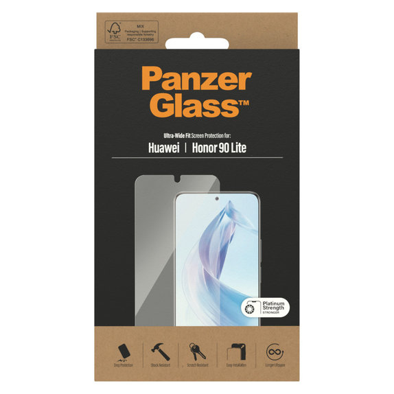 Σκληρυμένο γυαλί UWF για Honor 90 Lite, Διάφανο, PanzerGlass