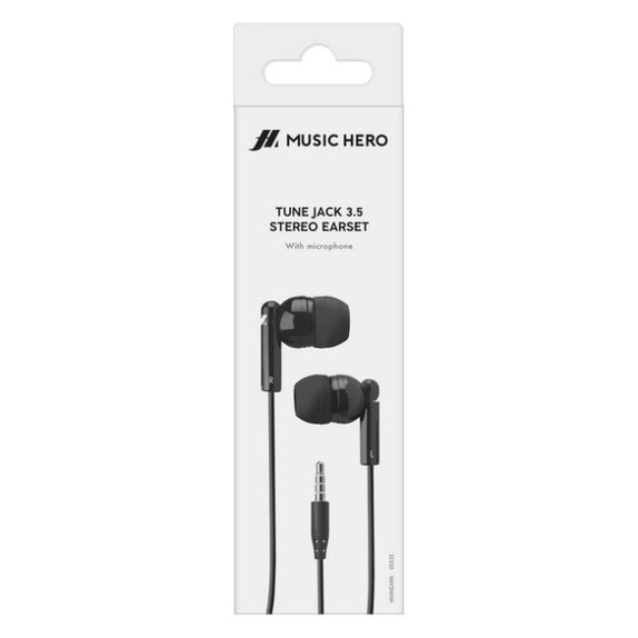 Στερεοφωνικά Ακουστικά Tune, Jack 3.5mm | μαύρο | black | Music Hero