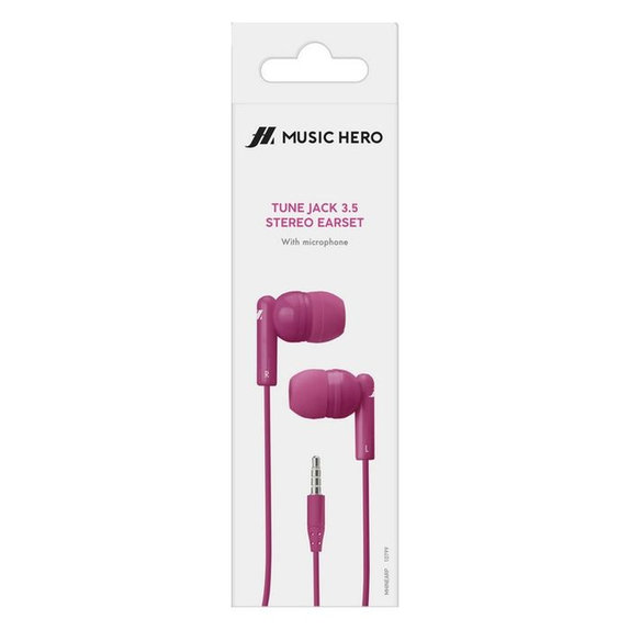 Στερεοφωνικά Ακουστικά Tune, Jack 3.5mm | ροζ | pink | Music Hero