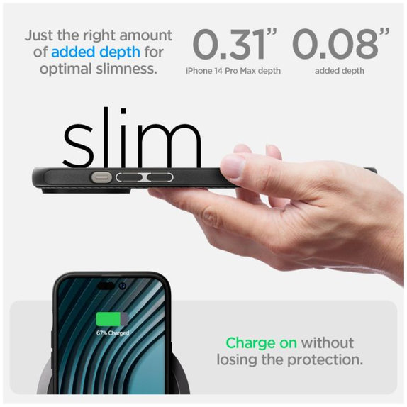 Θήκη Mag Armor με MagSafe για iPhone 14 Pro Max, Matte Black, Spigen