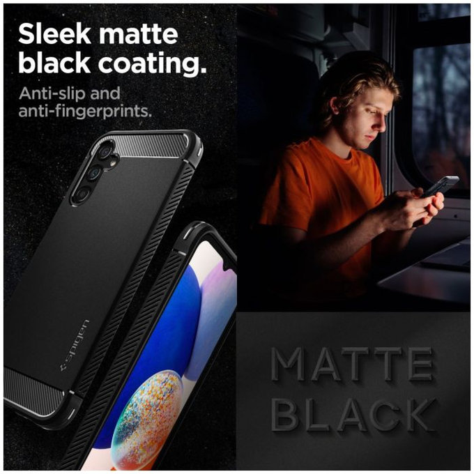 Θήκη Rugged Armor για Samsung A14 4G | Matte Black | Spigen