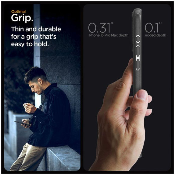 Θήκη Mag Armor με MagSafe για iPhone 15 Pro Max, Matte Black, Spigen