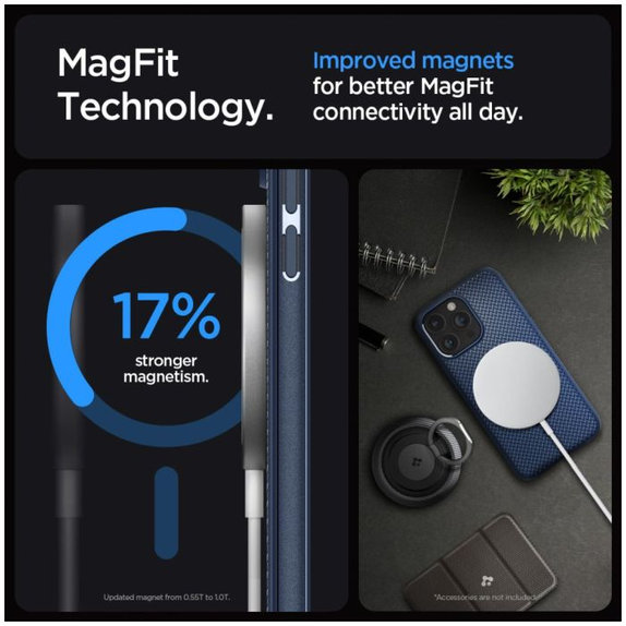 Θήκη Mag Armor με MagSafe για iPhone 15 Pro Max, Navy Blue, Spigen