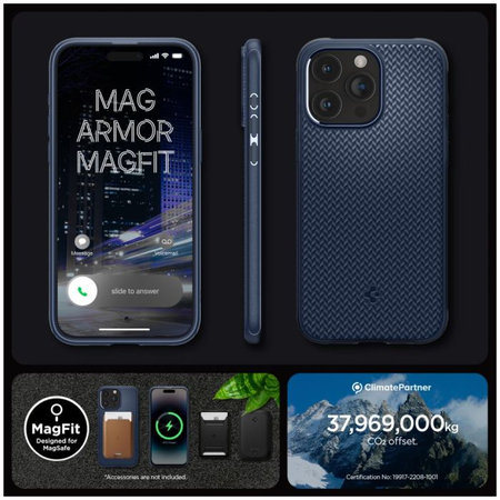 Θήκη Mag Armor με MagSafe για iPhone 15 Pro Max | Navy Blue | Spigen